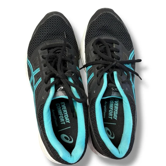 ASICS Gel-Contend 5 Women’s Size 7 Black Teal Running Shoes AmpliFoam Comfort - Picture 9 of 10